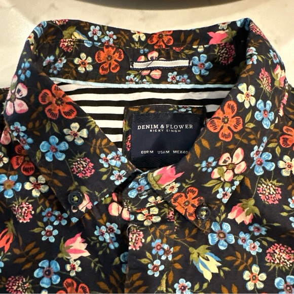 Denim & Flower Multicolor Floral Men's Shirt - Picture 6 of 8